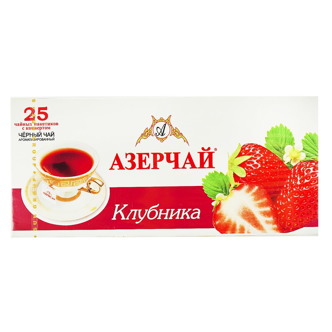 

Чай черный Azercay пакетированный с ароматом клубники 25шт 45г
