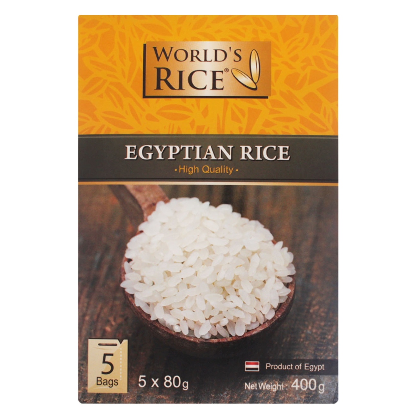 

Рис World's Rice египетский круглый шлифованный в пакетиках 400г