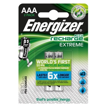 Аккумулятор Energizer Rech Extreme AAA FSB 800mAh 2шт - купить, цены на NOVUS - фото 1