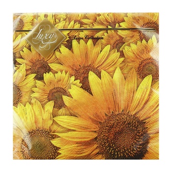 Luxy Sunflower Field Table Napkins 33x33cm 3 layers 20pcs - buy, prices for ULTRAMARKET - photo 1