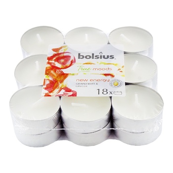 Bolsius True Moods New Energy Grapefruit and Ginger Candle 18pcs - buy, prices for COSMOS - photo 1