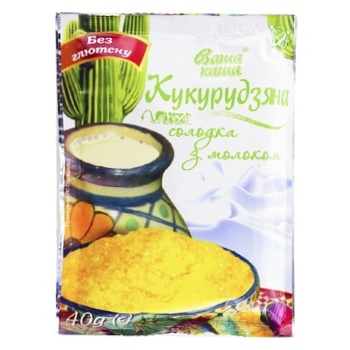 Vasha Kasha Corn Porridge with Milk 40g - buy, prices for NOVUS - photo 1