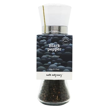 Salt Odyssey Whole Black Pepper In Grinder 90g - buy, prices for NOVUS - photo 1