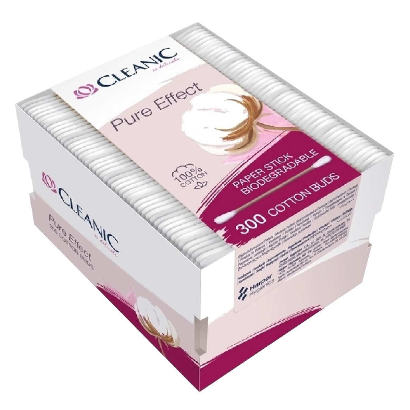 

Палочки ватные Cleanic Pure Effect 300шт