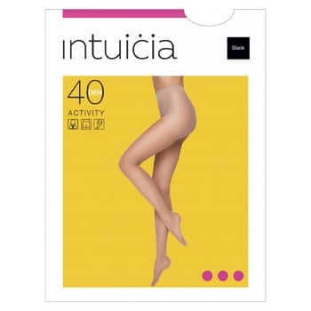 Колготки Intuicia Activity женские черные 40ден 2р - купить, цены на ULTRAMARKET - фото 1