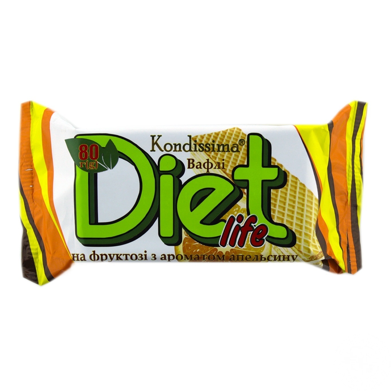 

Вафли Kondissima Diet Life на фруктозе с ароматом апельсина 80г