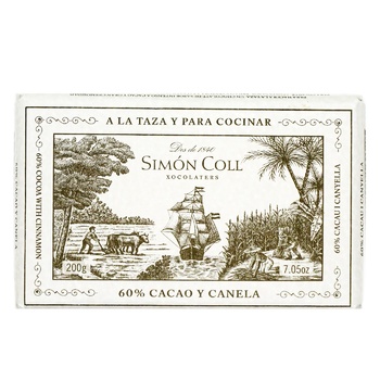 Simon Coll Chocolate with Cinnamon 60% 200g - buy, prices for NOVUS - photo 1