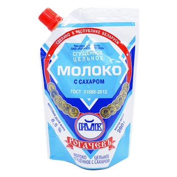 Молоко згущене Рогачів незбиране з цукром 8.5% 280г - купити, ціни на NOVUS - фото 1