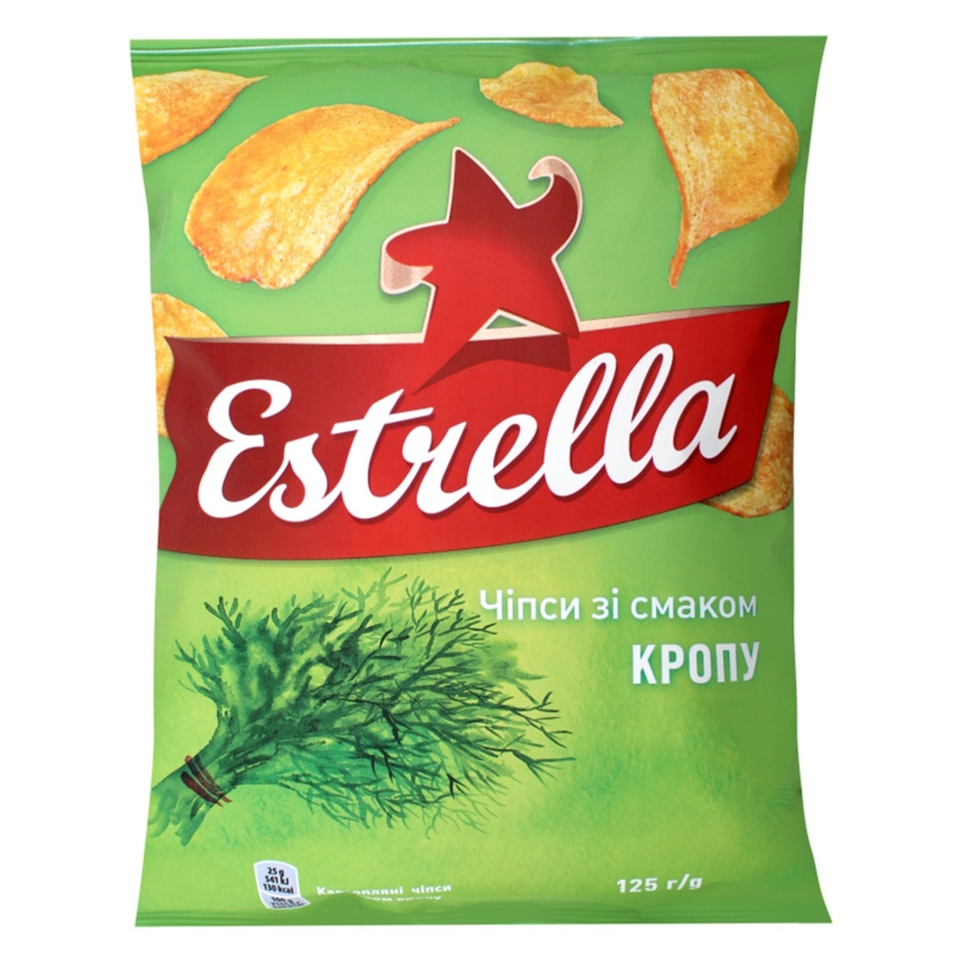 

Чипсы Estrella со вкусом укропа 125г