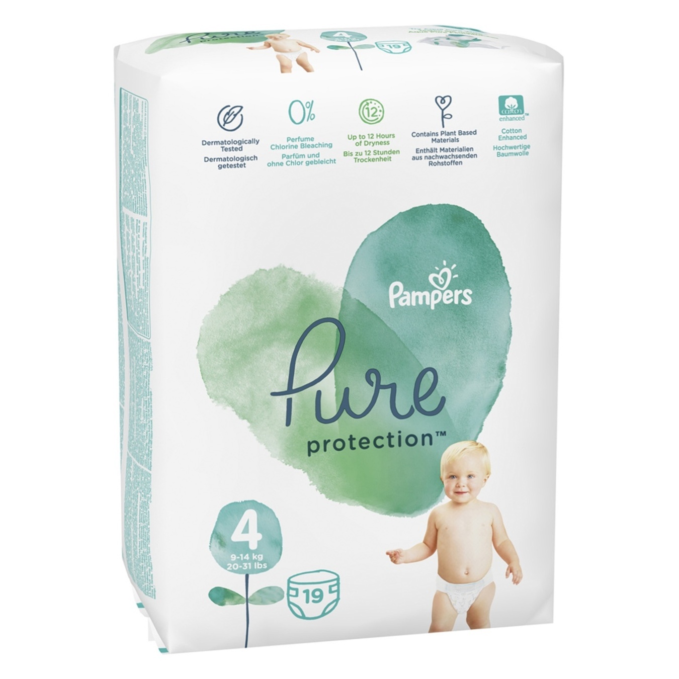 

Подгузники Pampers Pure Protection Maxi 9-14кг 19шт