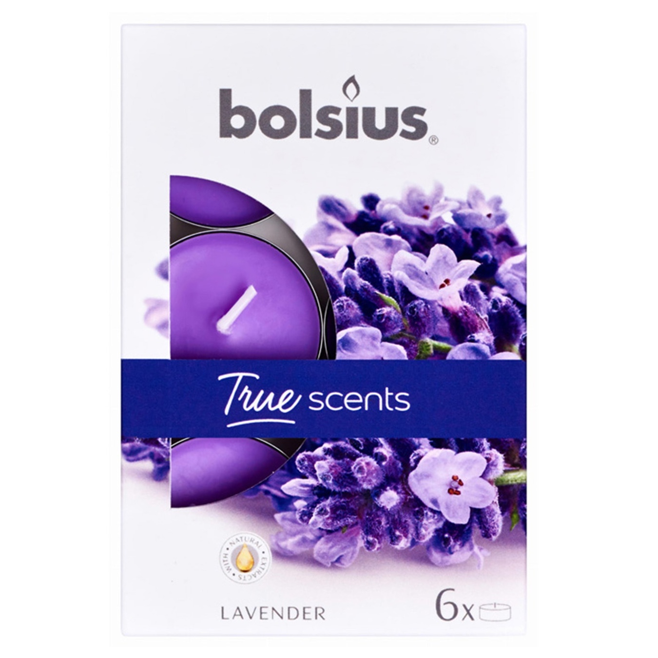 

Свеча Bolsius True Scents лаванда 6шт