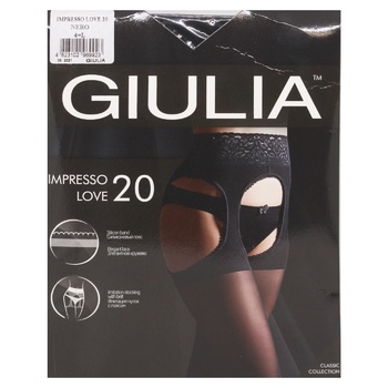 Giulia Impreso Love 20 Den Nero Women's Tights Size 4 - buy, prices for NOVUS - photo 1