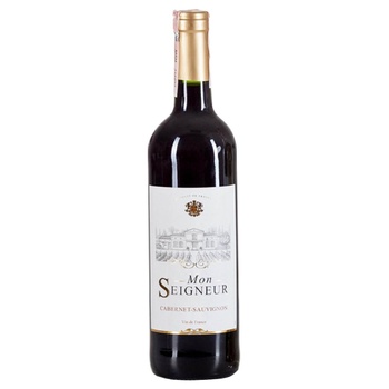 wine cabernet sauvignon mon seigneur 13% 750ml glass bottle - buy, prices for - photo 1