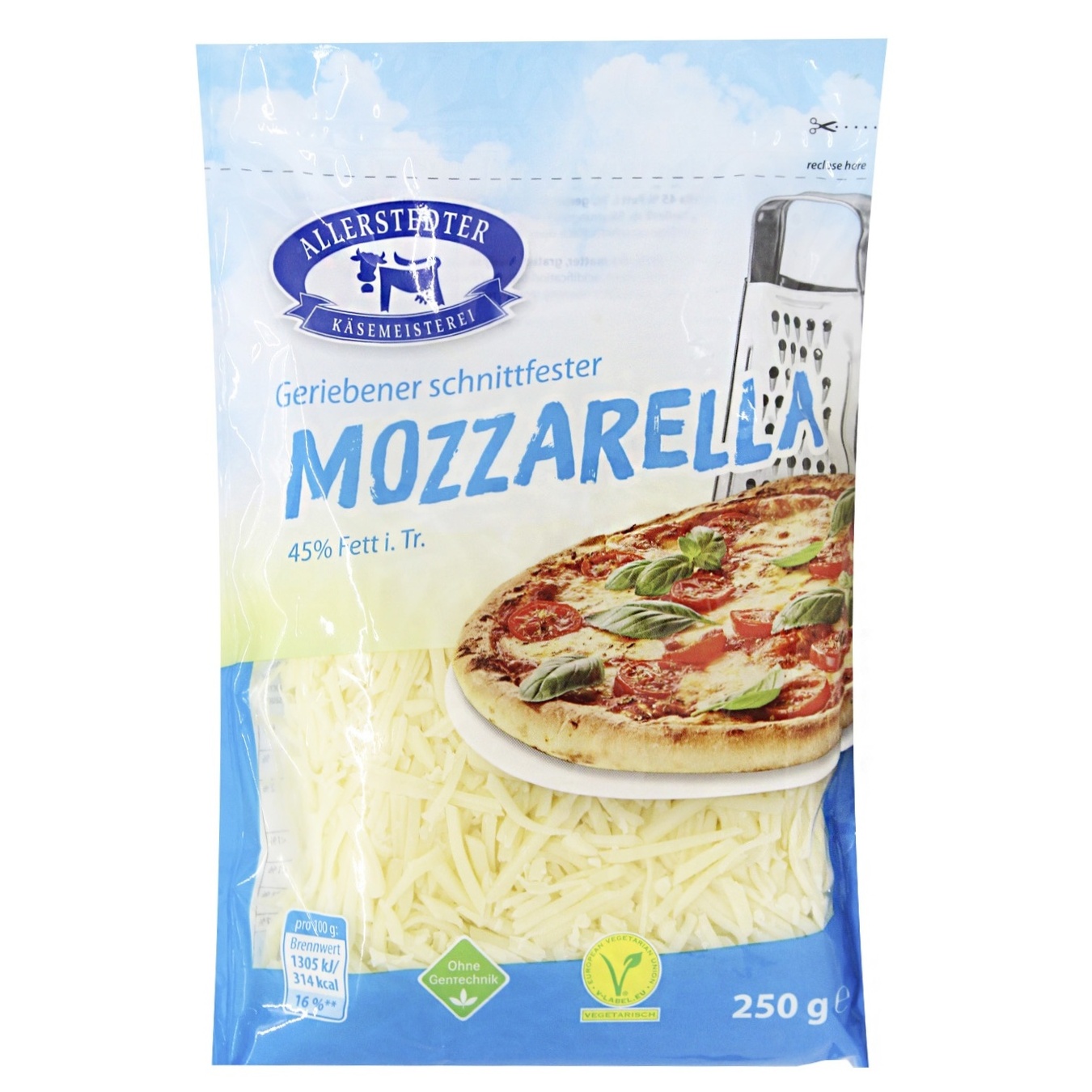 

Сыр Allerstedter Kaserei Моцарелла тертая 45% 250г
