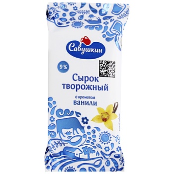 Savushkin Sweet Curd with Vanilla Flavor 9% 100g - buy, prices for NOVUS - photo 1