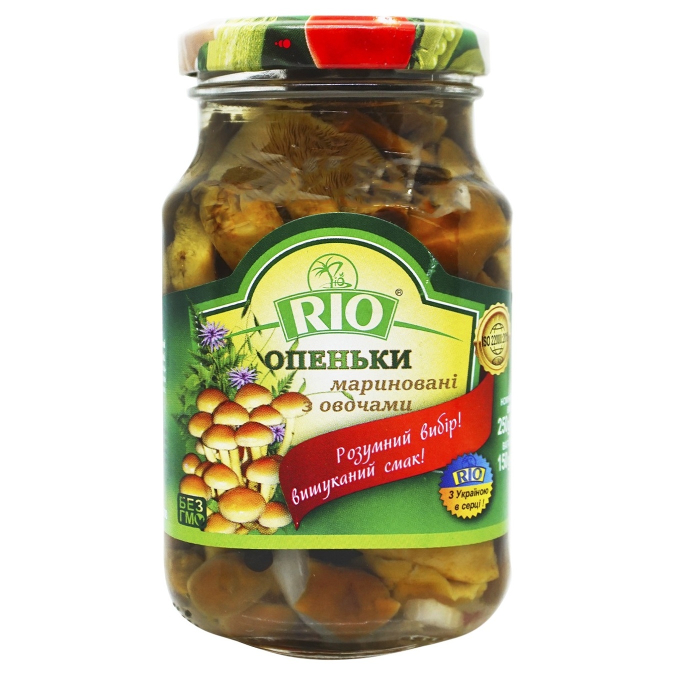 

Грибы Rio Опята маринованные с овощами 250г