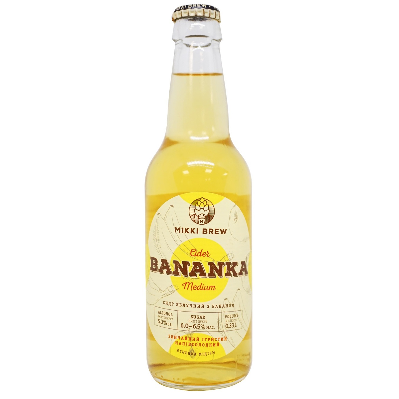 

Сидр Mikki Brew Bananka полусухой 5% 0,33л