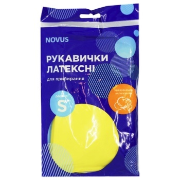 Перчатки хозяйственные Novus латексные S - купить, цены на NOVUS - фото 1