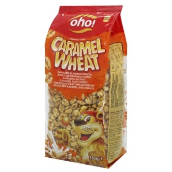 Oho Puffed Wheat Grains with Caramel Flavor Dry Breakfast 150g - buy, prices for NOVUS - photo 1