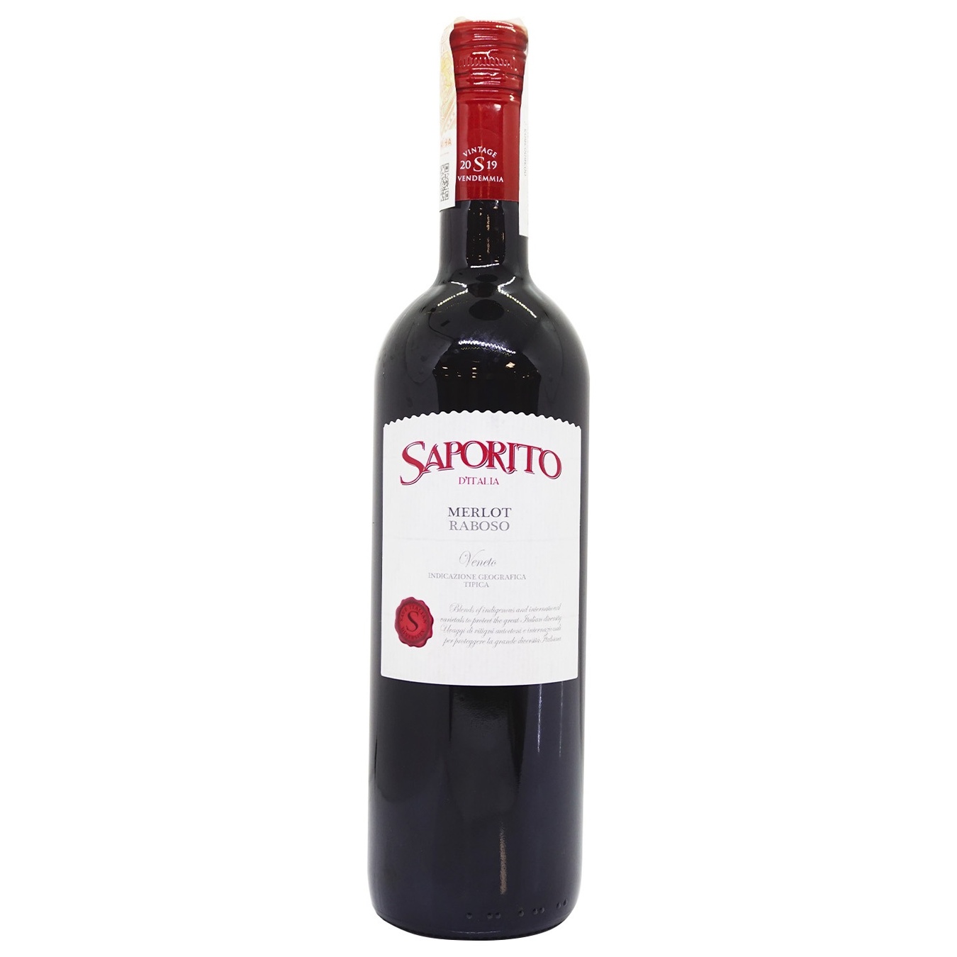 

Вино Saporito Merlot-Raboso Veneto IGT красное полусухое 11,5% 0,75л