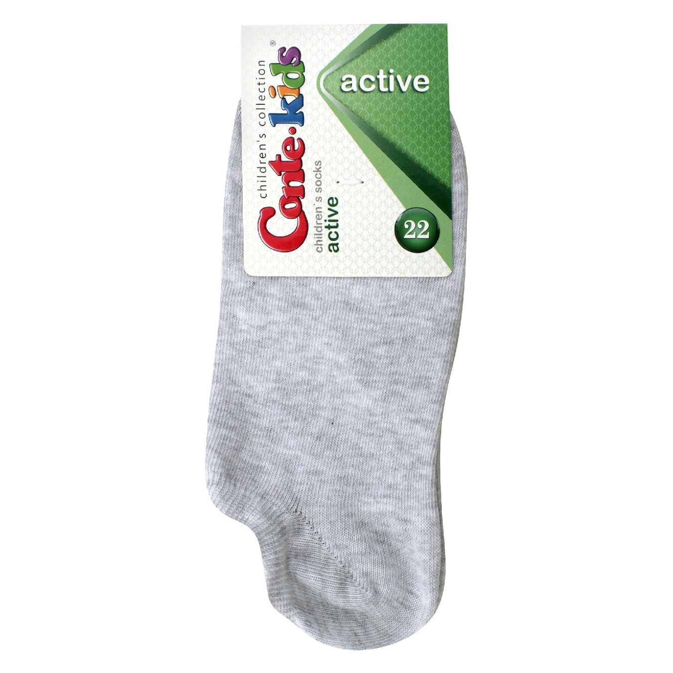 

Носки детские Conte-Kids Active ультракороткие светло-серые размер 22