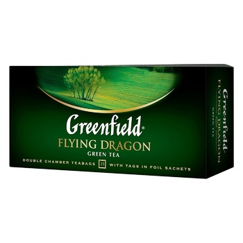 Greenfield Flying Dragon Green Tea 25pcs 2g - buy, prices for Auchan - photo 1