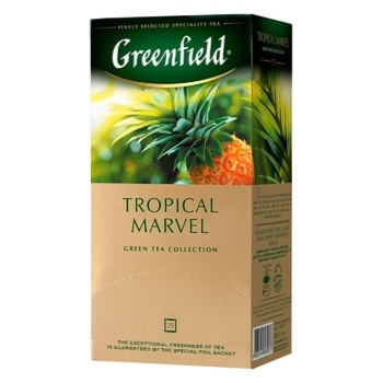 Чай зелений Greenfield Tropical Marvel 1,8г 25шт - купити, ціни на Auchan - фото 1