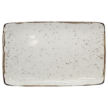 Manna Ceramics Rectangular Beige Ceramic Plate 16х26cm - buy, prices for NOVUS - photo 1