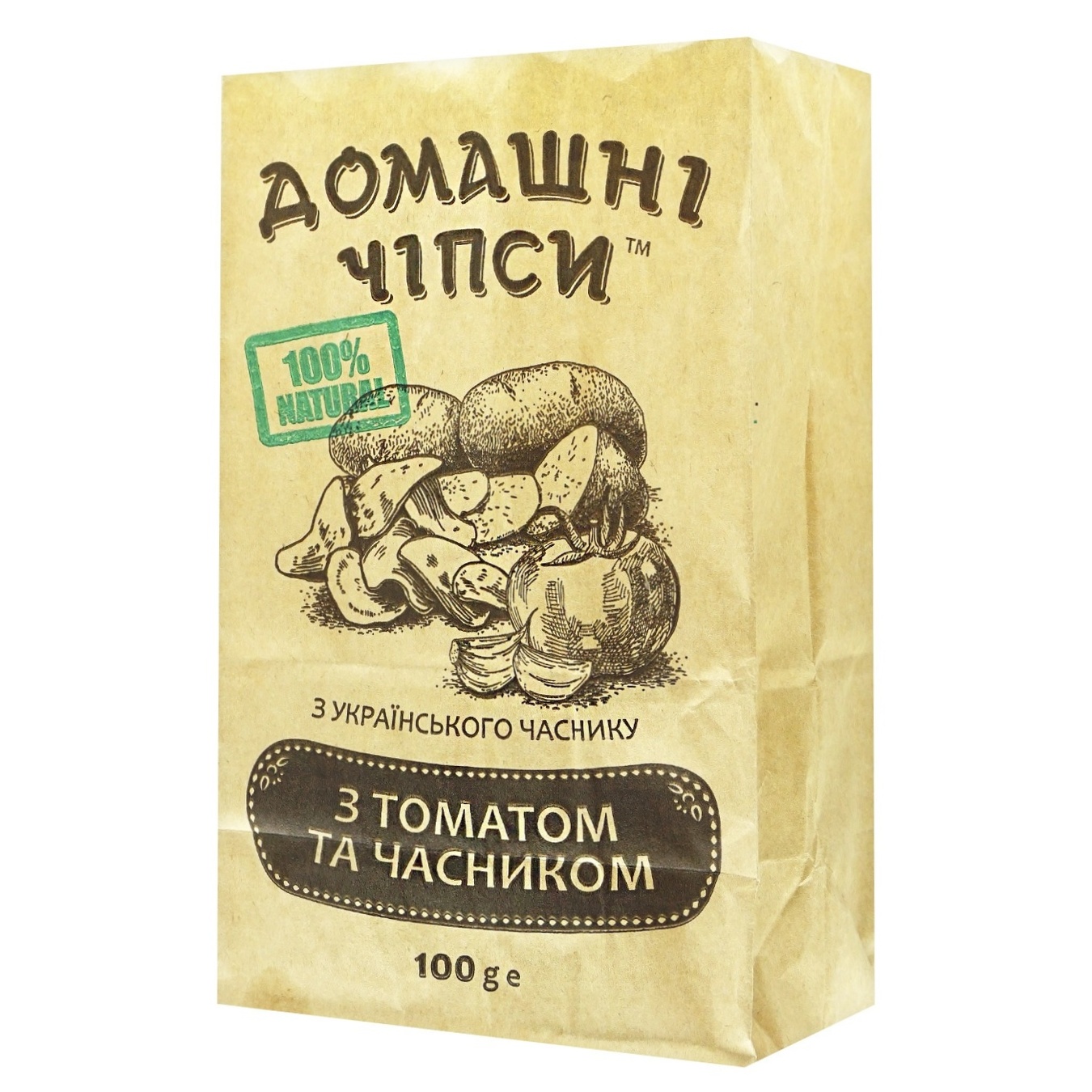 

Чипсы Домашние с томатом и чесноком 100г