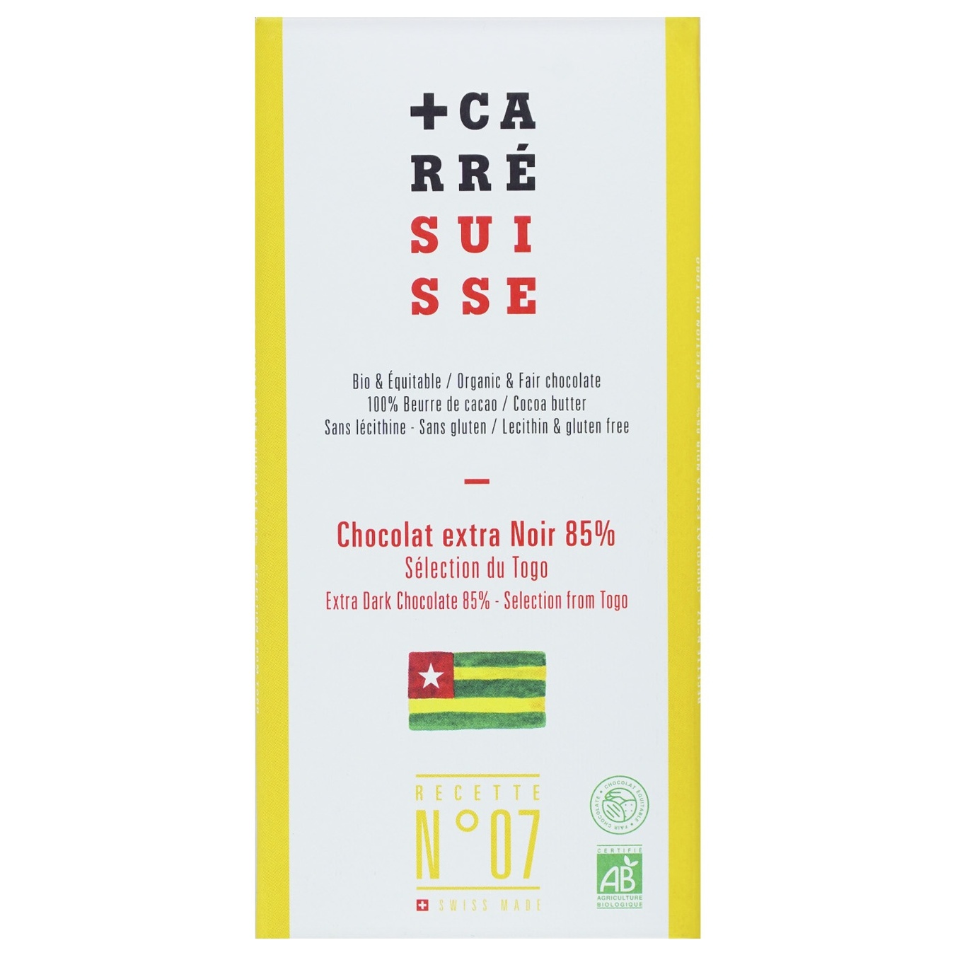 

Шоколад Carre Suisse Togo экстрачерный 100г