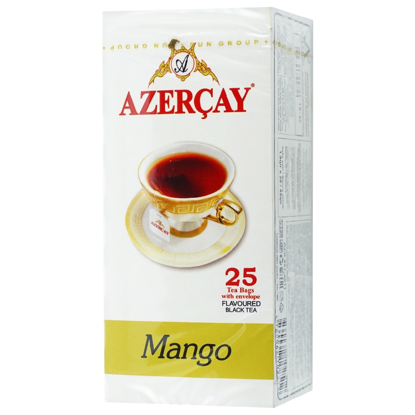 

Чай черный Azercay пакетированный с ароматом манго 25шт 45г