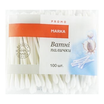 Marka Promo Cotton Sticks 100pcs - buy, prices for NOVUS - photo 1