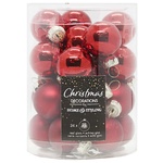 Набор елочных шаров Koopman стекло красный 24шт 2,5см
