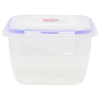 Omega Transparent Square with a Clip Food Container 0.9l