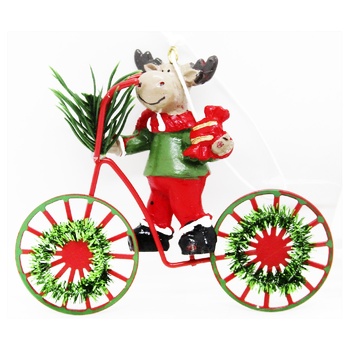Koopman New Year's Hanging Figure on a Bicycle 12cm in Assortment - buy, prices for - photo 3