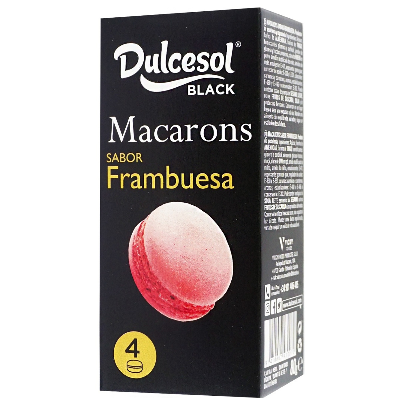 

Печенье Dulcesol миндальное со вкусом малины 80г