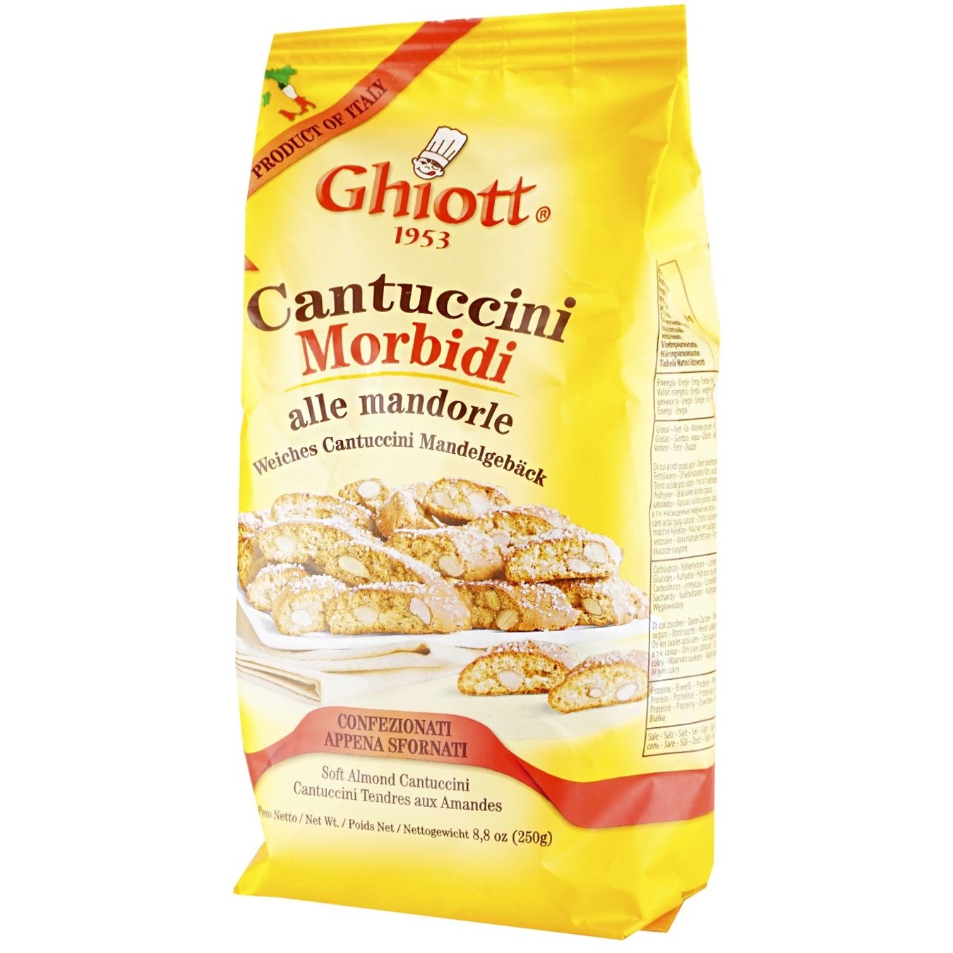 

Печенье Ghiott Cantuccini мягкое миндальное 250г