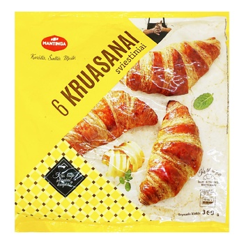 Mantinga Croissants with Butter 6pcs 360g - buy, prices for NOVUS - photo 1