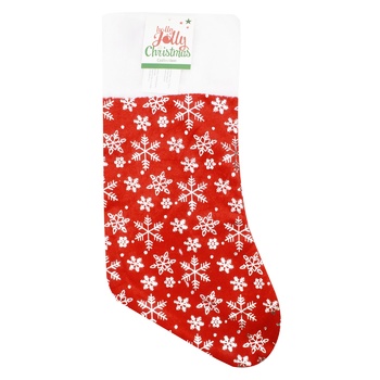 Koopman Christmas Decorative Sock with Red Snowflakes - buy, prices for METRO - photo 1