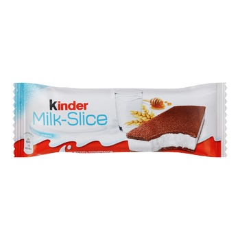 Пирожное Kinder Milk Slice бисквитное с молочной начинкой 5шт 28г - купить, цены на Восторг - фото 1