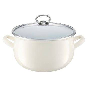 Ambition Garden Creamy Enameled Pan with a Lid 5.7l - buy, prices for NOVUS - photo 2