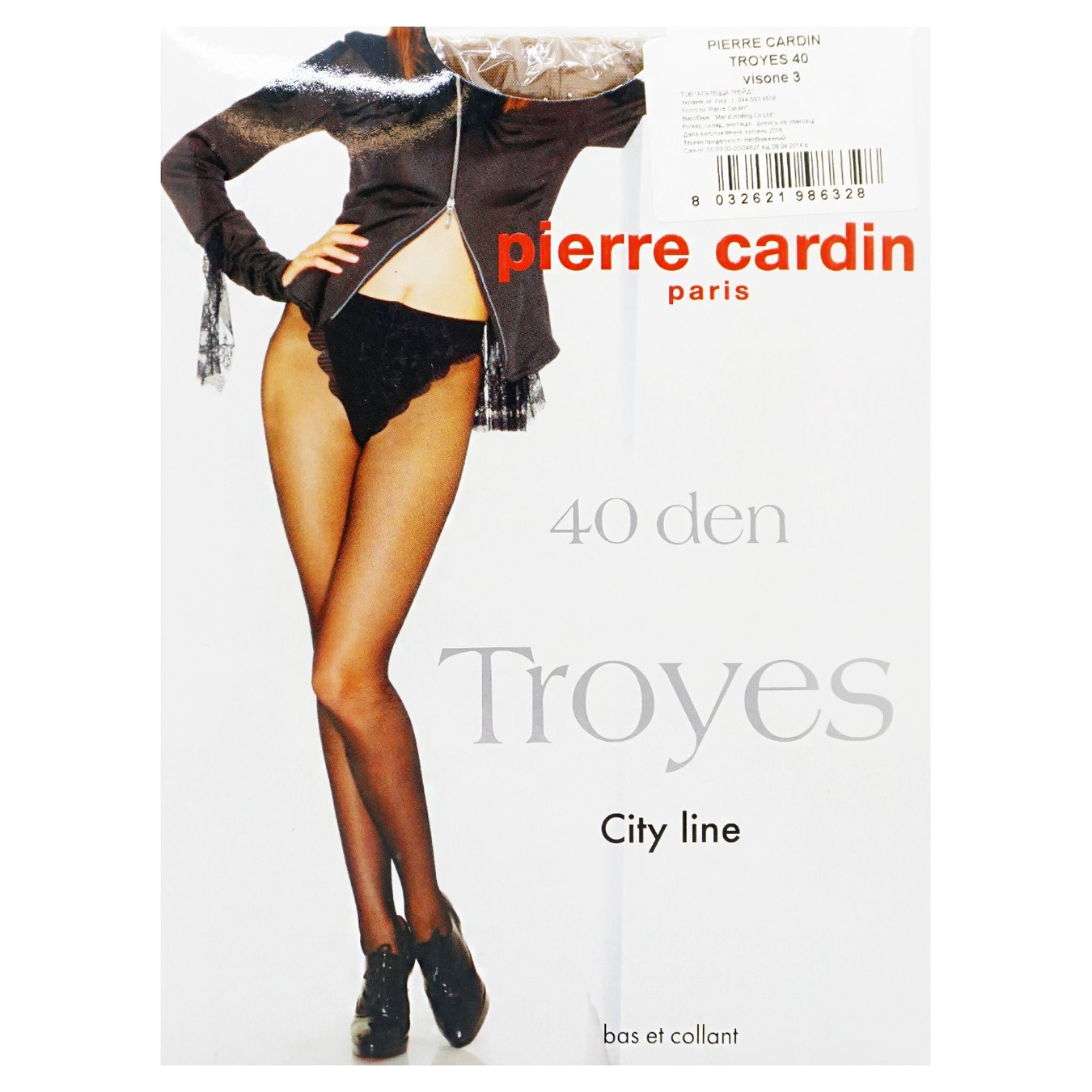 

Колготы женские Pierre Cardin Troyes Visone 40 Den размер 3