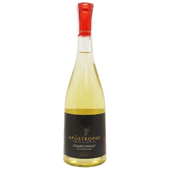 Apostrophe Chardonnay White Dry Wine 10-14% 0.75l - buy, prices for ULTRAMARKET - photo 1