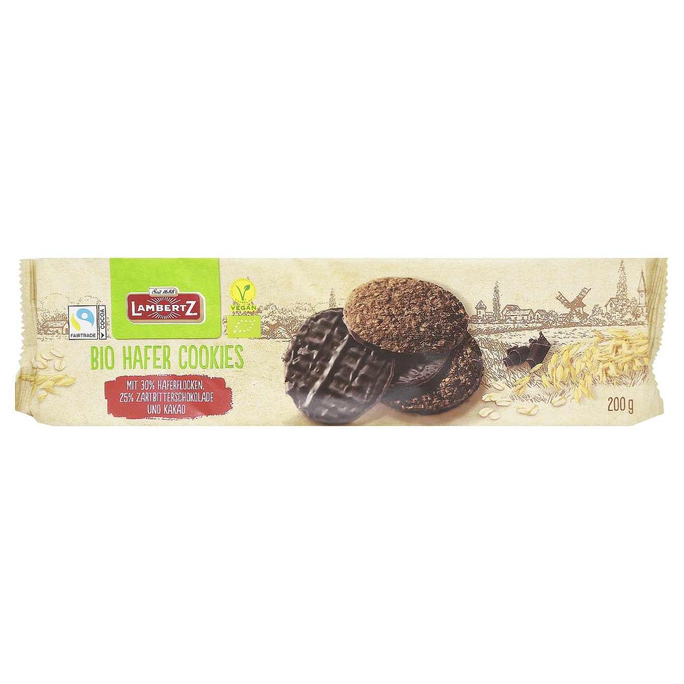 

Печенье Lambertz Bio с темным шоколадом 200г