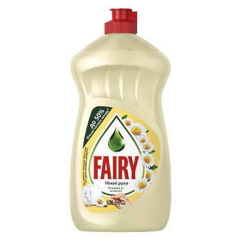 Засіб для миття посуду Fairy Ніжні руки Ромашка та вітамін Е 500мл - купити, ціни на - фото 1