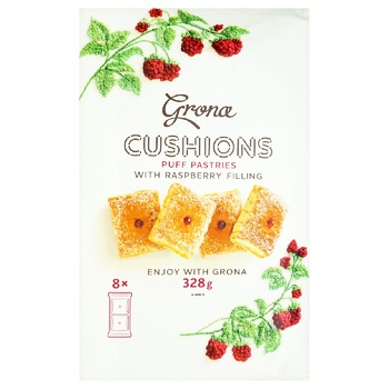 Печиво Grona Cushions з малиновою начинкою 328г - купити, ціни на Епіцентр FOOD - фото 2