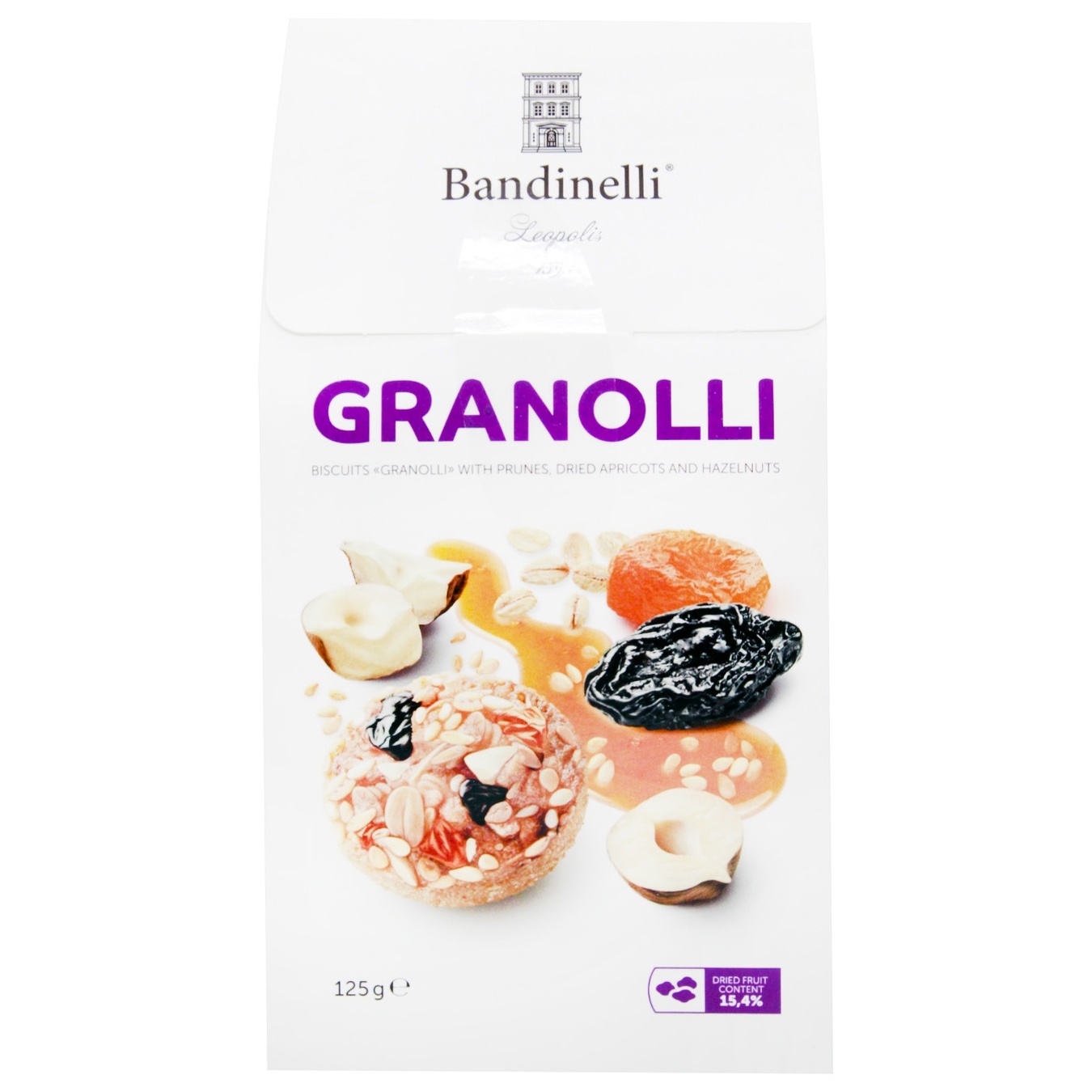 

Печенье Palazzo Bandinelli Granolli чернослив курага и фундук 125г