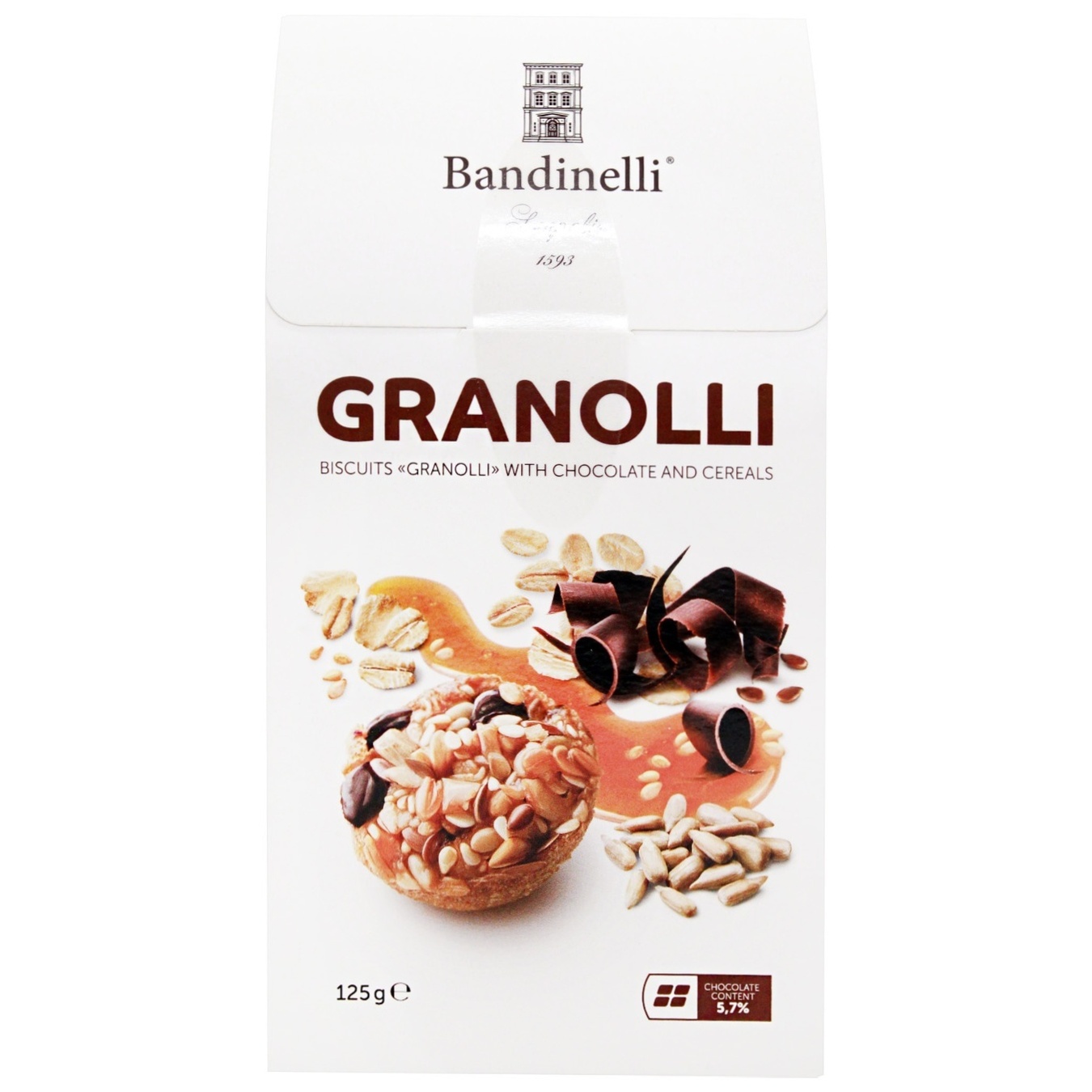 

Печенье Palazzo Bandinelli Granolli с шоколадом и злаками 125г