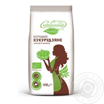 Skviryanka Organic Fine Ground Corn Flour 1kg - buy, prices for MegaMarket - photo 1