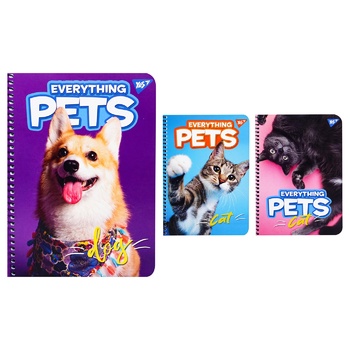 Зошит Yes Everything Pets для записів на спіралі А5 80 аркушів - купити, ціни на - фото 1